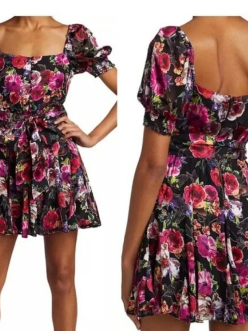 Alice + Olivia Mina Mini Dress Floral Size 8